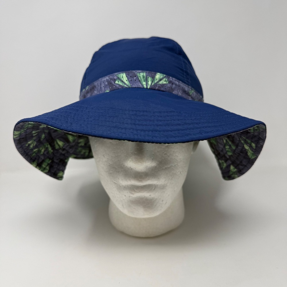 Mission Navy Blue Cooling Wide Brim Sun Hat Packable‎ Nylon Hiking Hat OSFM